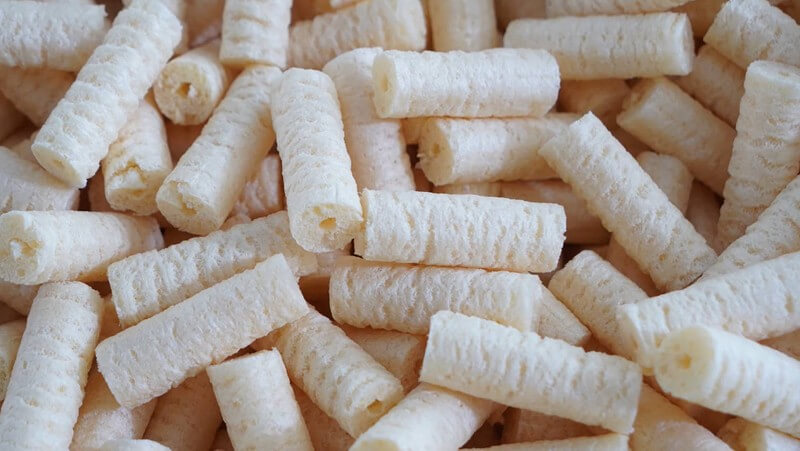 Línea de producción de snack de maíz inflado y snacks coextruido